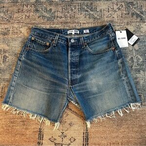 NWT RE/DONE Levi Boy Short Indigo Size 26